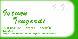 istvan tengerdi business card